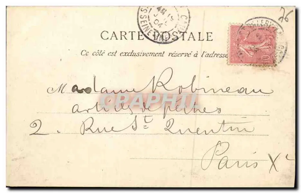 Saint-Valéry-en-Caux — Die Strandpromenade und das Casino — La C.P. N° 2902, Paris - Rückseite