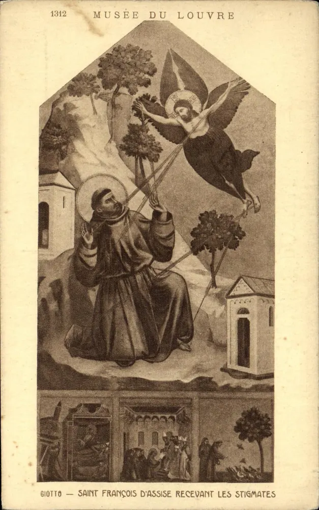 Saint François d'Assise empfängt die Stigmata — Musée du Louvre — Braun & Cie, Paris, n° 1312 - Vorderseite