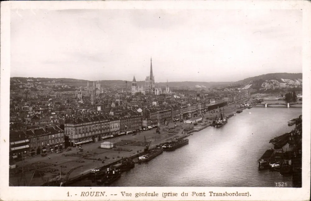 Rouen — Allgemeiner Blick (aufgenommen vom Transbordeur-Brücke) — Marque ROSE, n°2548 - Vorderseite