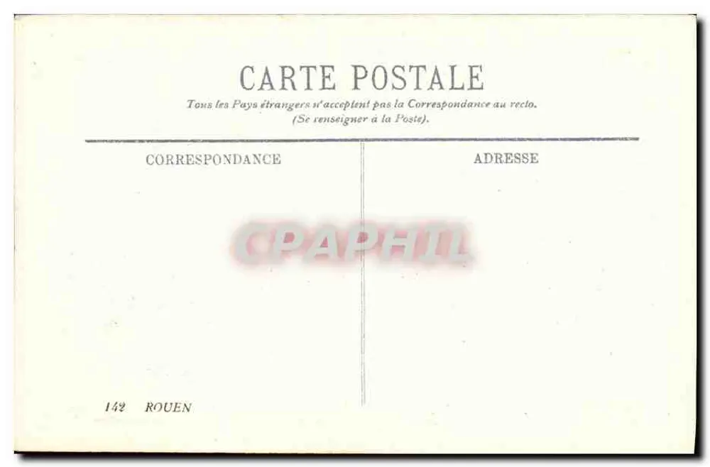 Rouen — La Catedral y los Muelles — LL. n°142 - Reverso