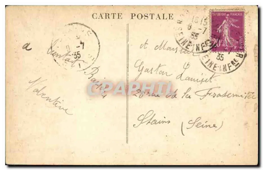 Rouen — Panorama zrobiona z Transbordeura — Graphphil, nr 232 - Rewers