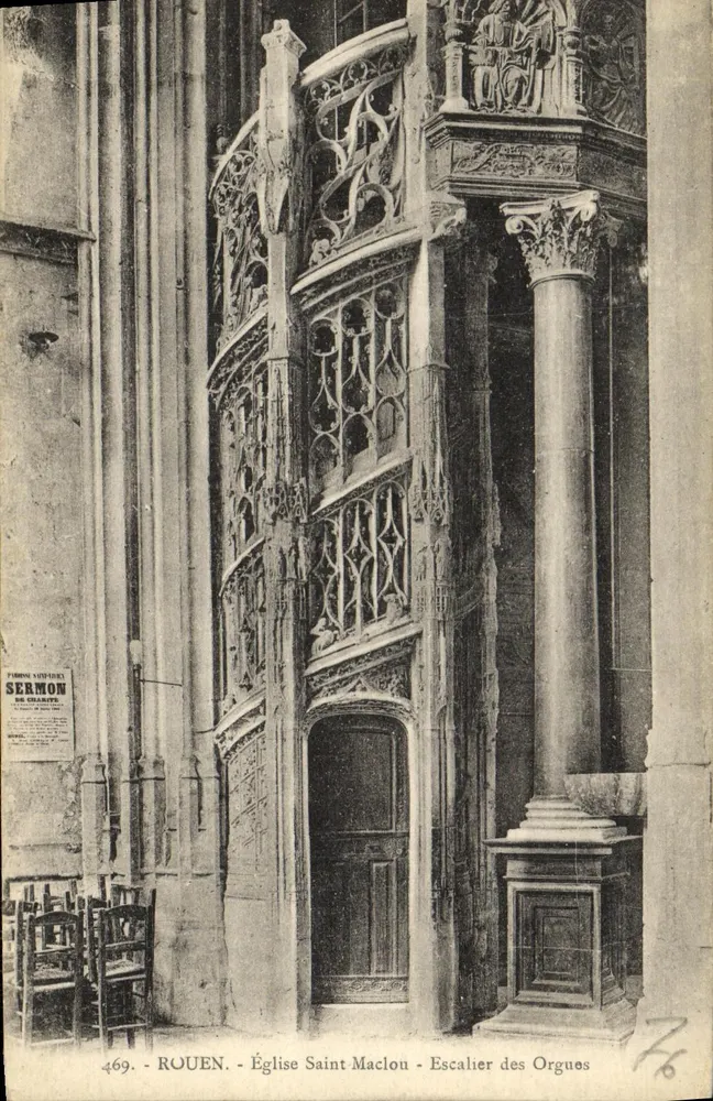 Kirche Saint-Maclou - Treppe der Orgeln - Rouen - Vorderseite