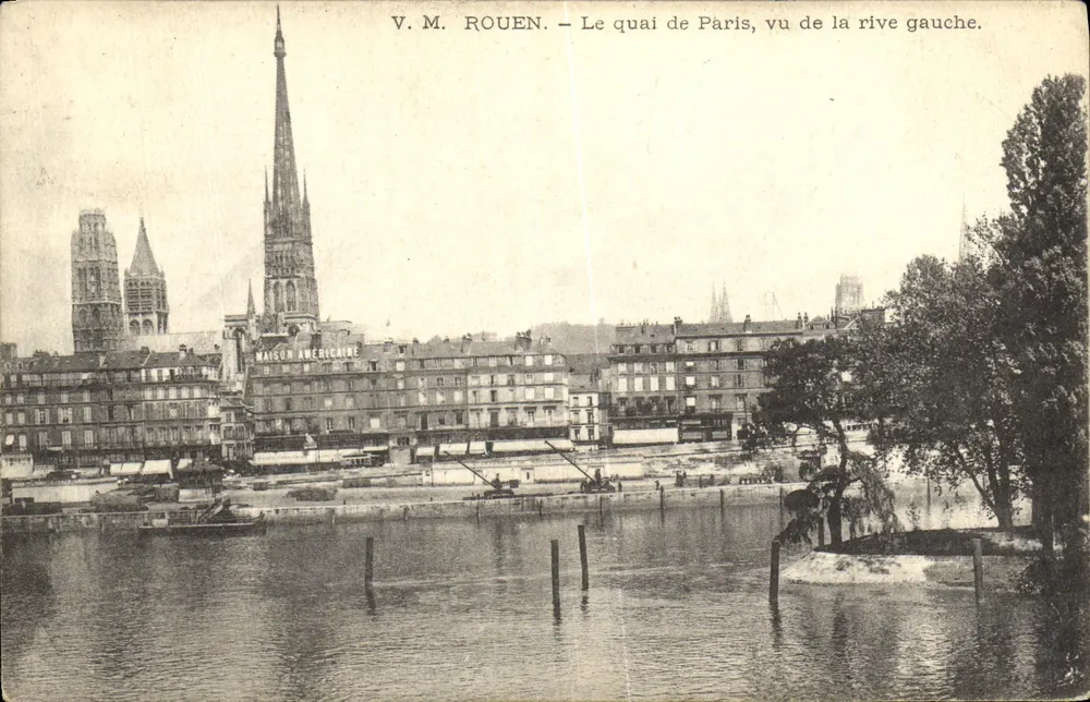 Rouen — Der Kai von Paris, gesehen von der linken Seite — V.M. ROUEN - Vorderseite