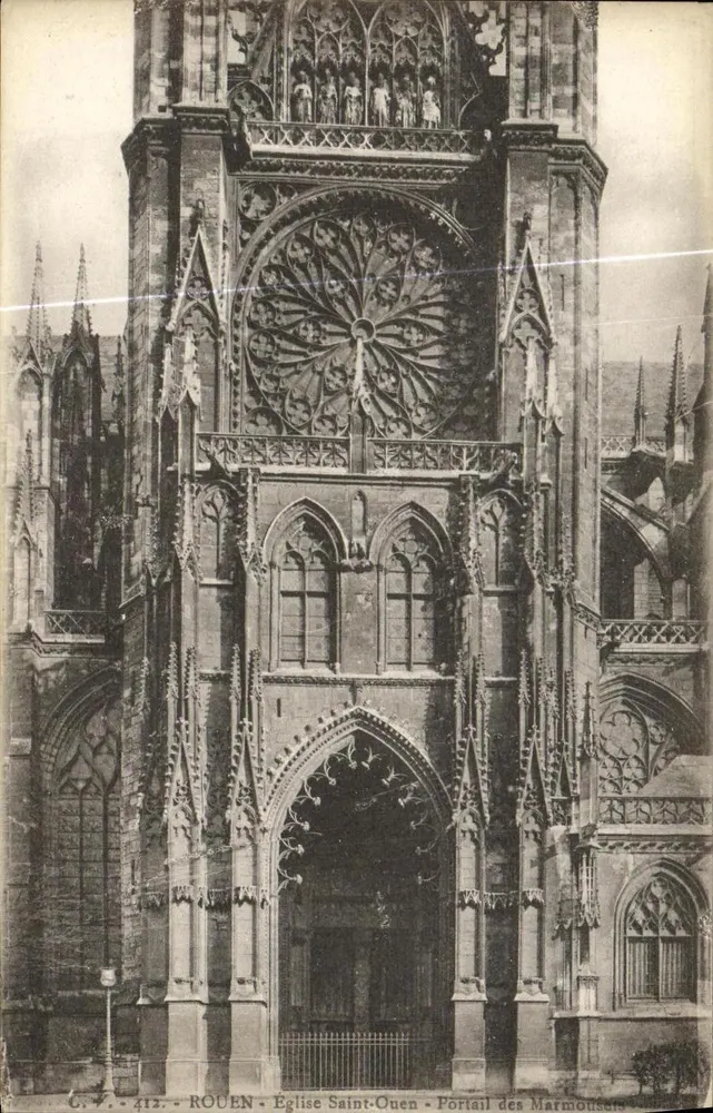 Rouen — Kirche Saint-Ouen — Portal der Marmousets - Vorderseite