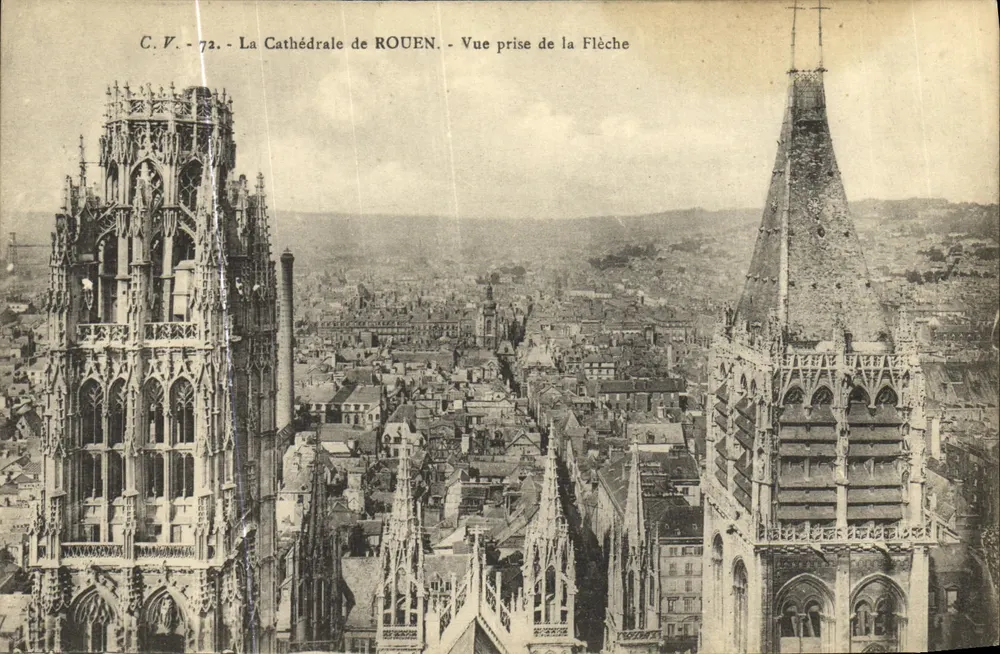 Kathedrale von Rouen — Ansicht vom Turm — C.V. 72 - Vorderseite