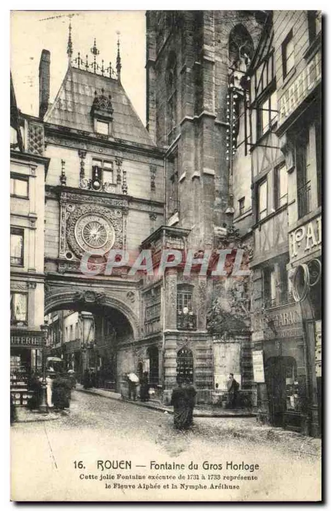 Rouen — Fontaine du Gros Horloge — Edition Alroy - Vorderseite