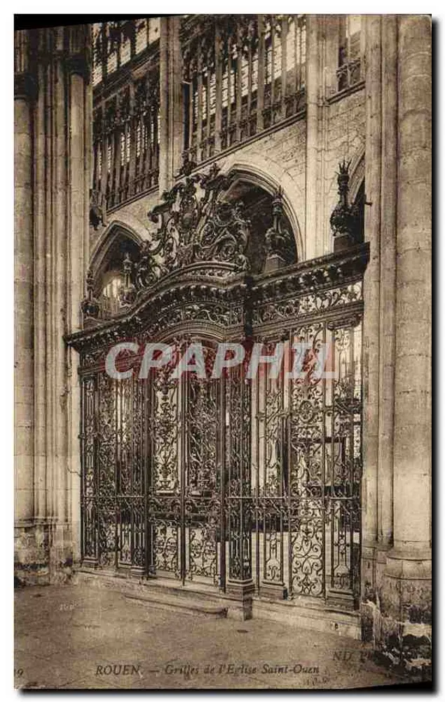 Rouen — Eisen-Gitter der Kirche Saint-Ouen — ND. 19 - Vorderseite