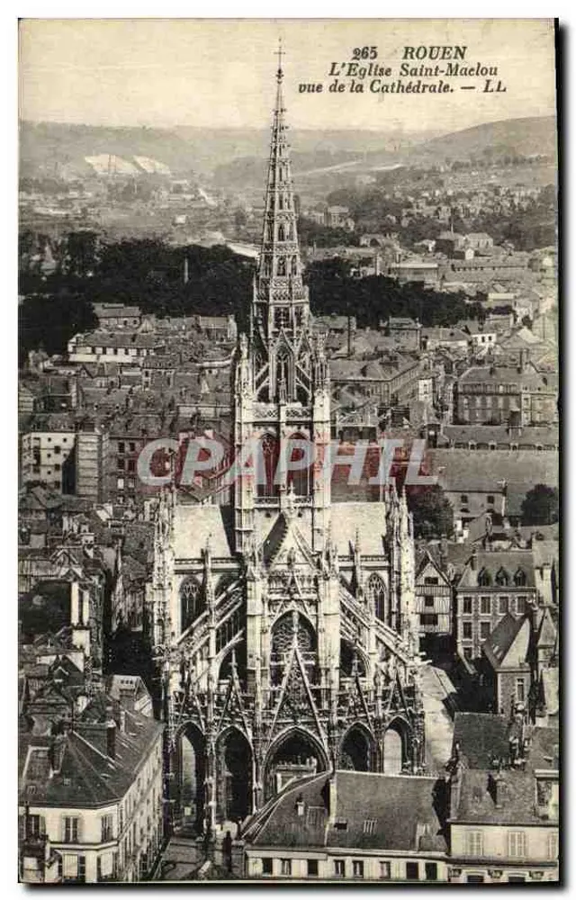Rouen — Kirche Saint-Maclou aus Sicht der Kathedrale — LL, n° 265 - Vorderseite