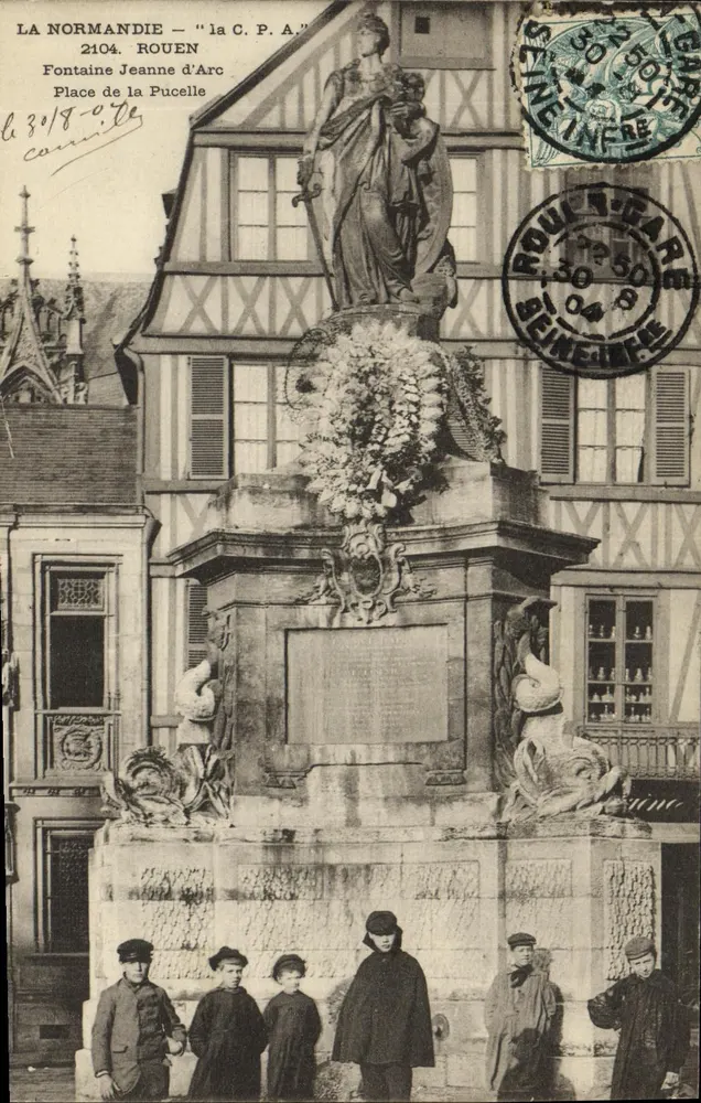 Normandie — Rouen — Fontaine Jeanne d'Arc — Antike Ansichtskarte — n°2104 - Vorderseite