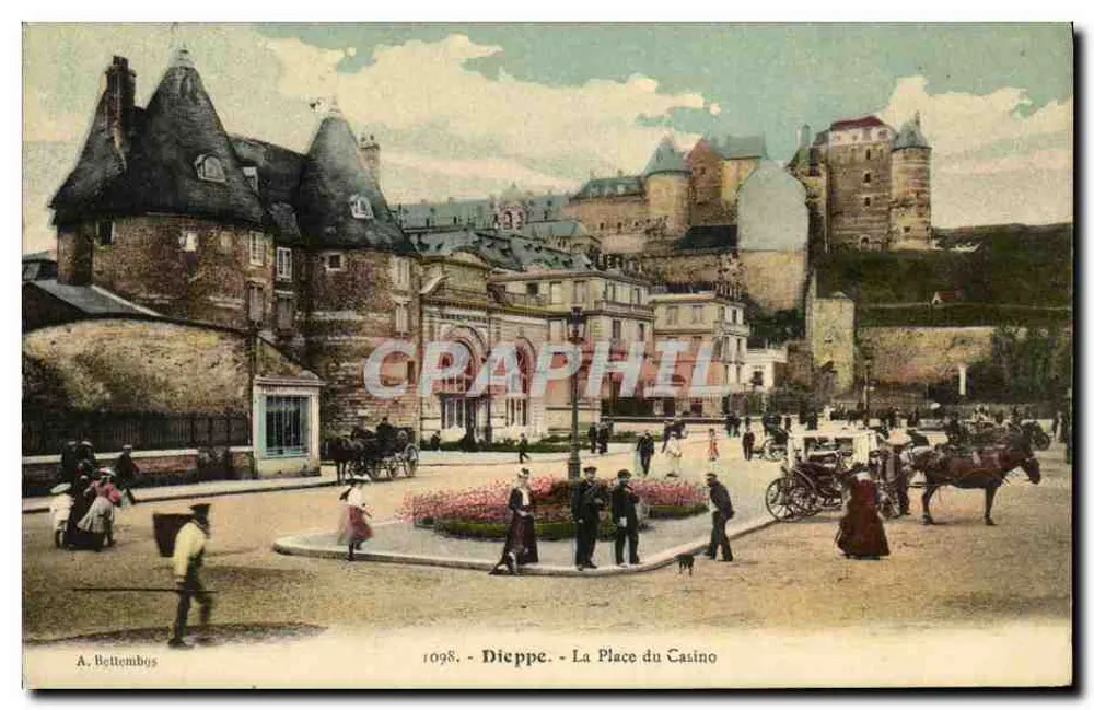 Dieppe - A Praça do Casino — A. Bettembos, 1908 - Frente