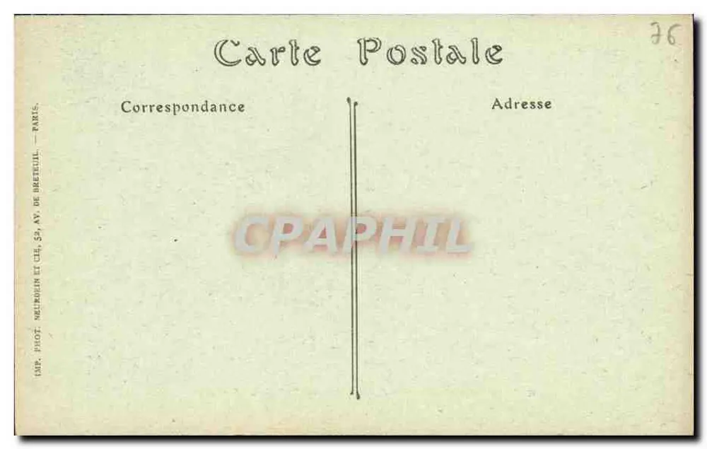 Rouen — Der Saal der Verlorenen Schritte des Palastes der Justiz — JND Phot. - Rückseite