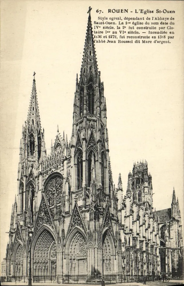 Rouen - De Kerk van Sint Ouen — Gotisch stijl, afhankelijk van de Abdij van Sint Ouen, n°67 - Voorkant