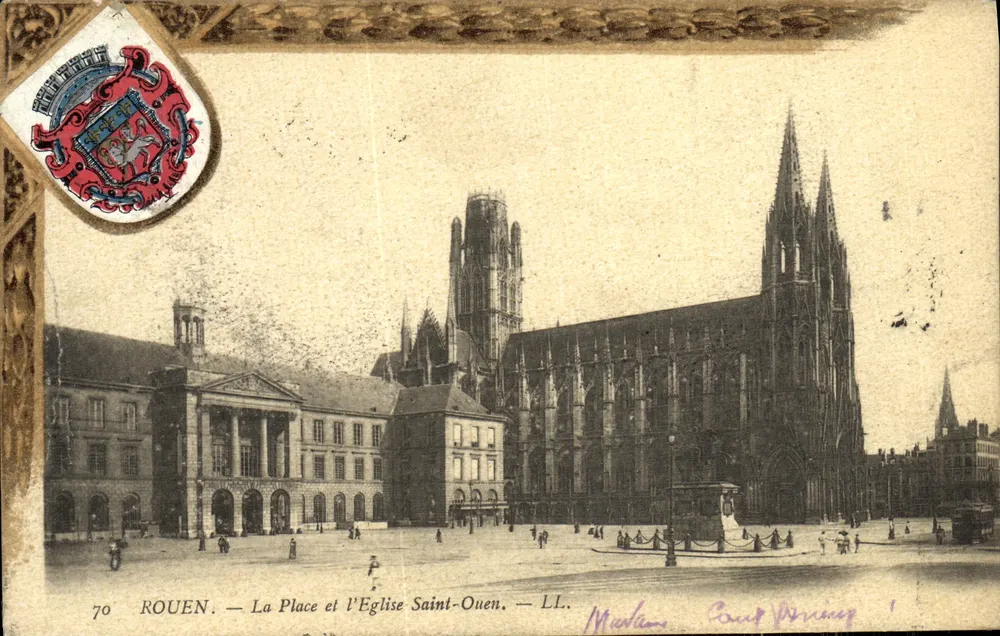 Rouen — Platz und Kirche Saint-Ouen — LL. - Vorderseite
