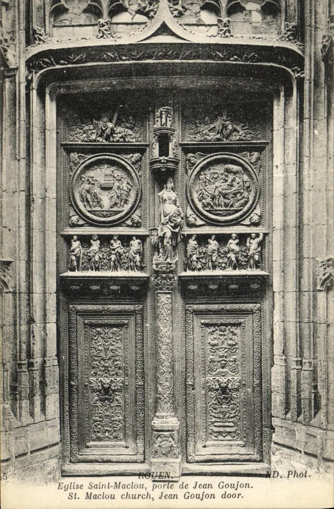 Tor von Jean Goujon — Kirche Saint-Maclou, Rouen — ND. Phot. - Vorderseite