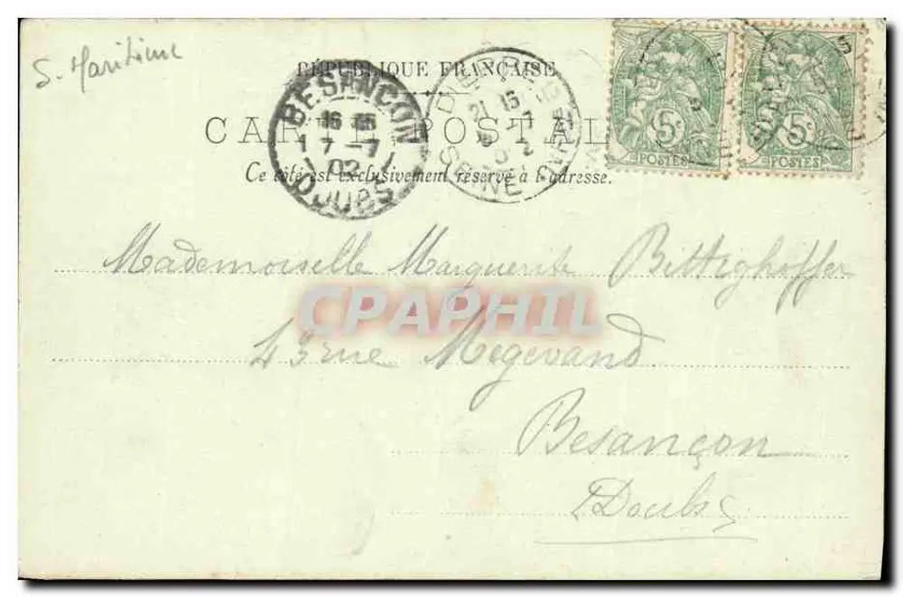 Rouen — Bon Secours — A Estátua de Joana d'Arc — Editor L. Brun, n° 117 - Verso