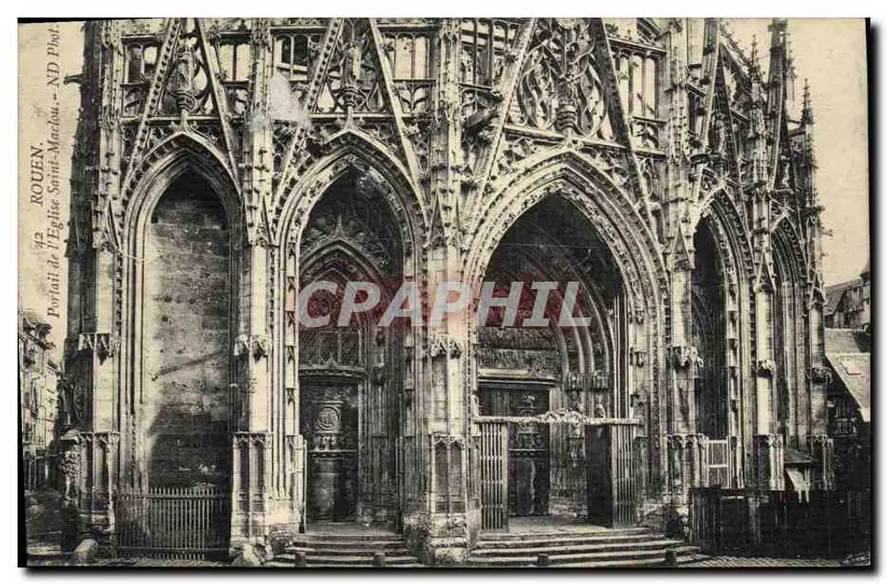 Rouen — Portail de l'Église Saint-Maclou — ND Phot. - Vorderseite