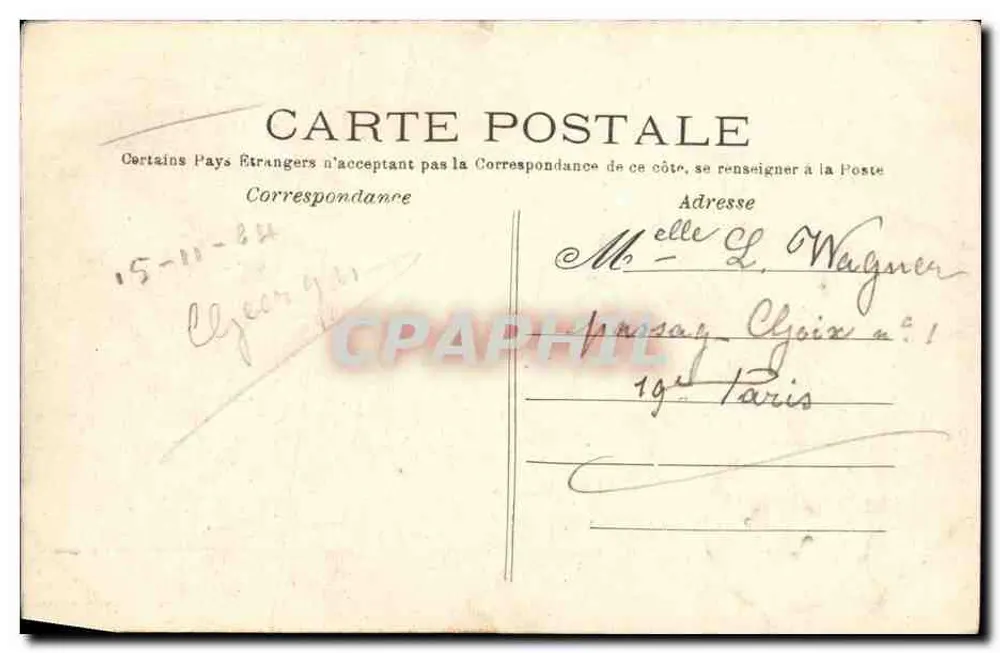 Vincennes — O Donjon — J. H. - Verso