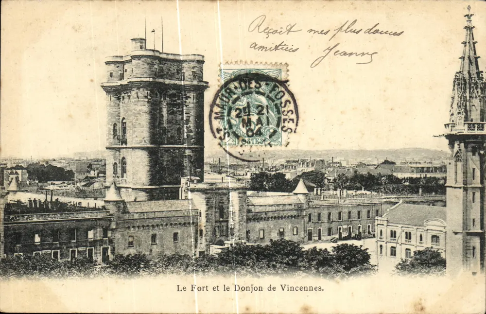 O Forte e o Donjon de Vincennes — vista panorâmica — editor não identificado - Frente
