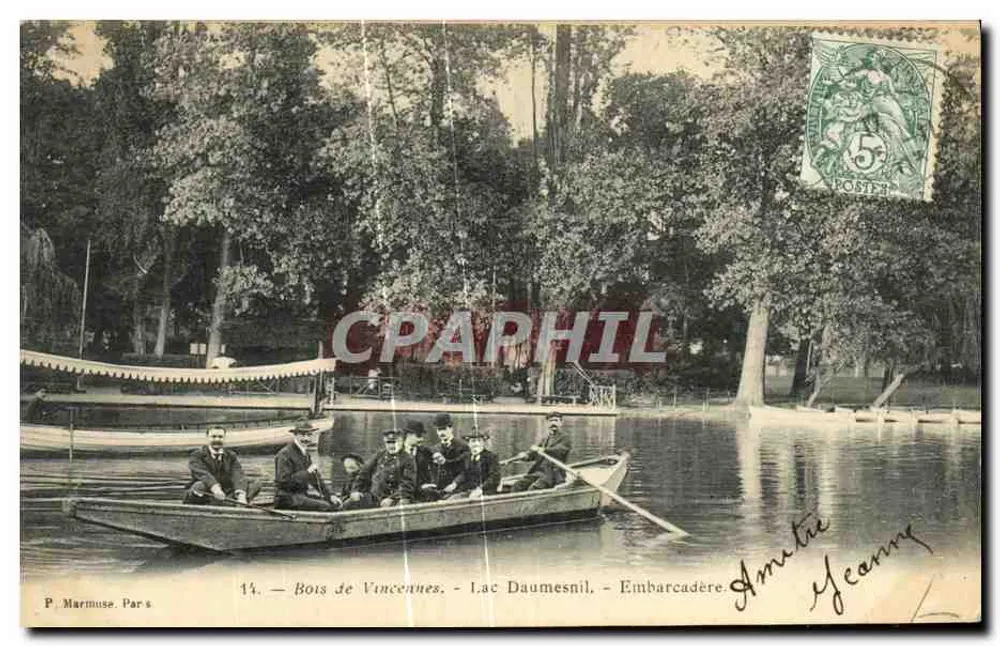 Bois de Vincennes - Lago Daumesnil - Embarcadouro — P. Marmuse, n°14 - Frente