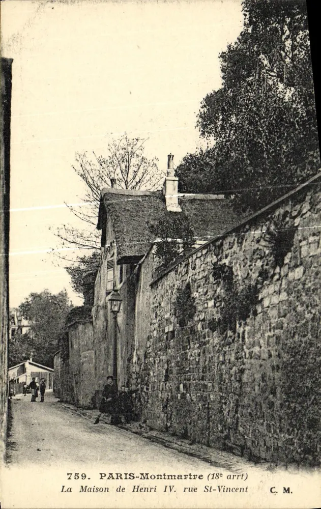 Paris-Montmartre — Das Haus von Henri IV, rue Saint-Vincent — C. M. n°759 - Vorderseite