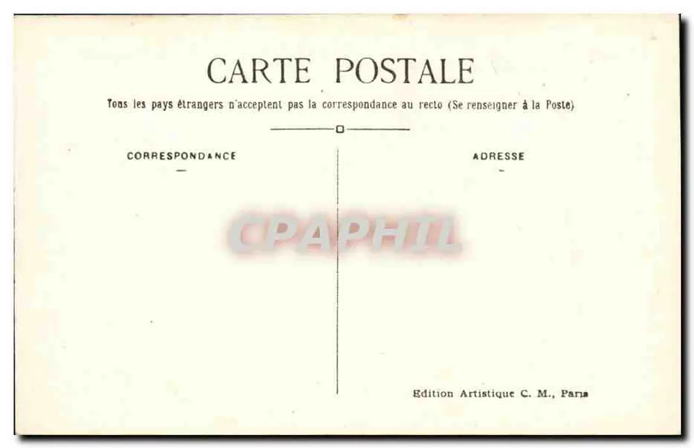 Paris — O Grande Palácio dos Campos-Élisée — Edição Artística C. M., n°19 - Verso