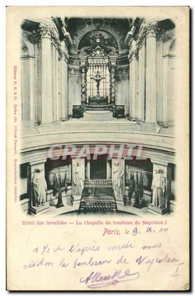 Hôtel des Invalides — Die Kapelle des Mausoleums von Napoleon I. — Verlag Béhaut P. & D. Béhaut 194 - Vorderseite