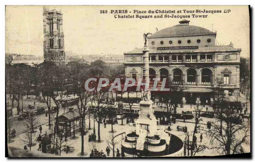 Paris - Place du Châtelet e Torre St-Jacques — LIP n°248 - Frente