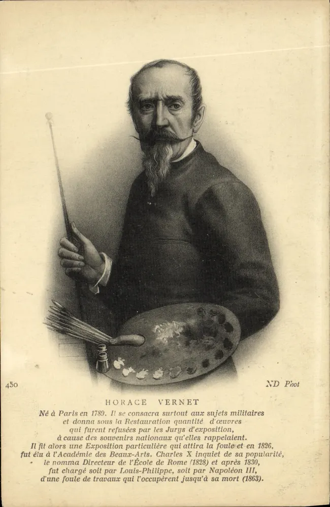 Horace Vernet — pintor militar — ND Phot, n°450 - Frente