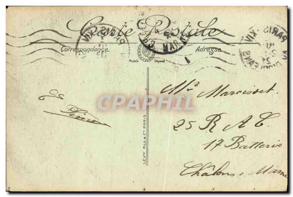 Paris — Arco do Triunfo — LL - Verso