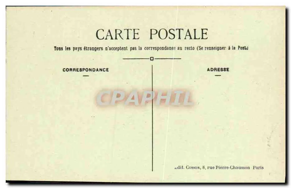 O Frontão do Panteão — Paris (5º arrt) — C.M. (editor) - Verso