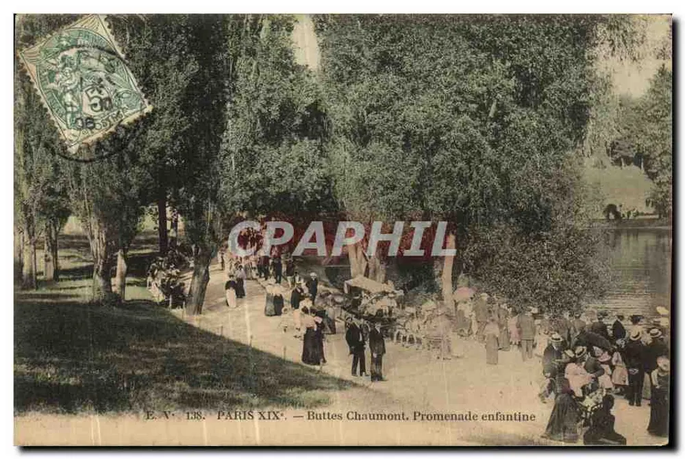 Buttes Chaumont — Kinderpromenade — E.N. 138, Paris XIXe - Vorderseite