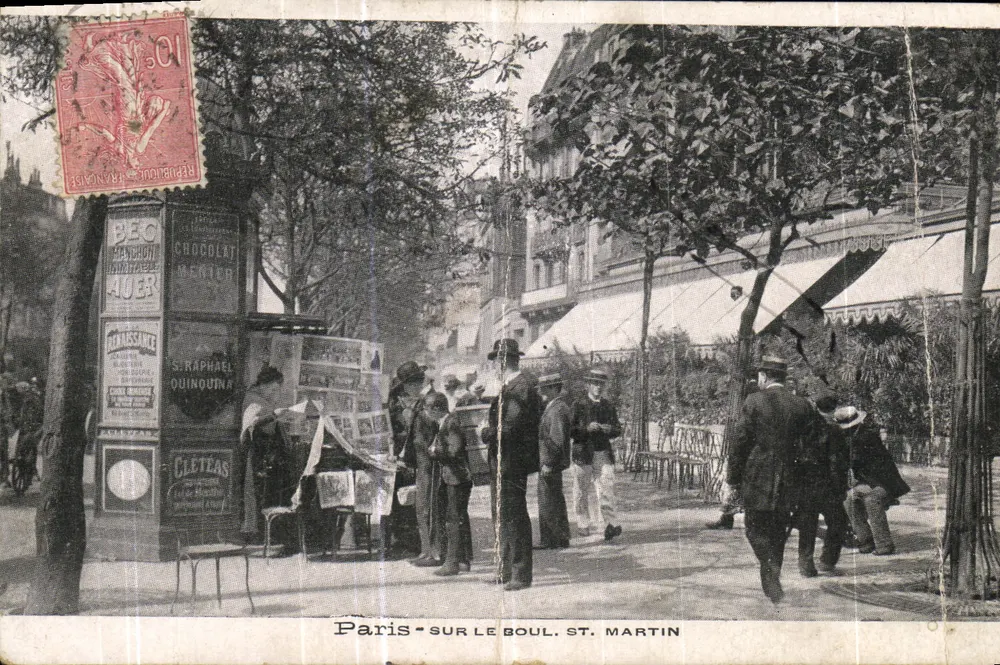 Paris — Auf dem Boulevard Saint-Martin — Verlag: Paris - Vorderseite