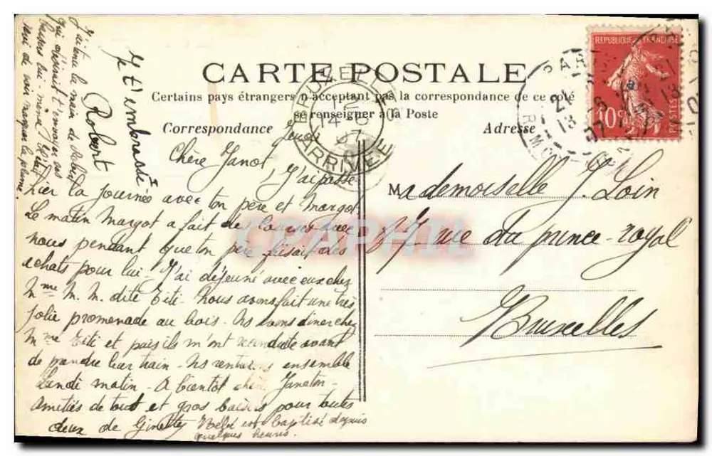 PARIS - A Estação de Trem — C.M. n°179 - Verso