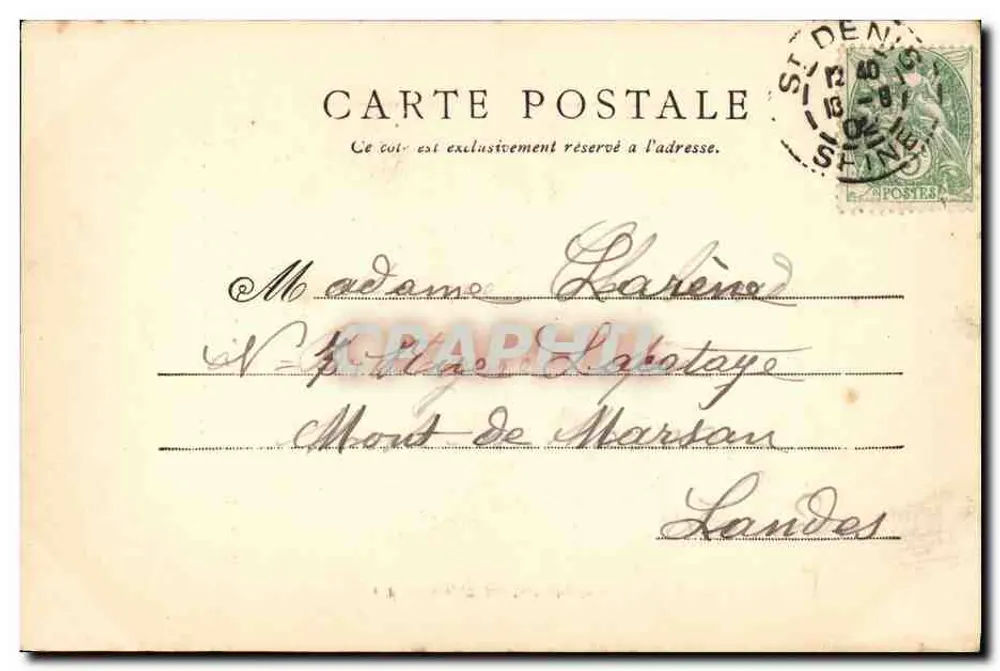 Saint-Denis — Grab Marie-Antoinettes in der Krypta der Basilika — F. Poutderat, Paris, n° 455 - Rückseite