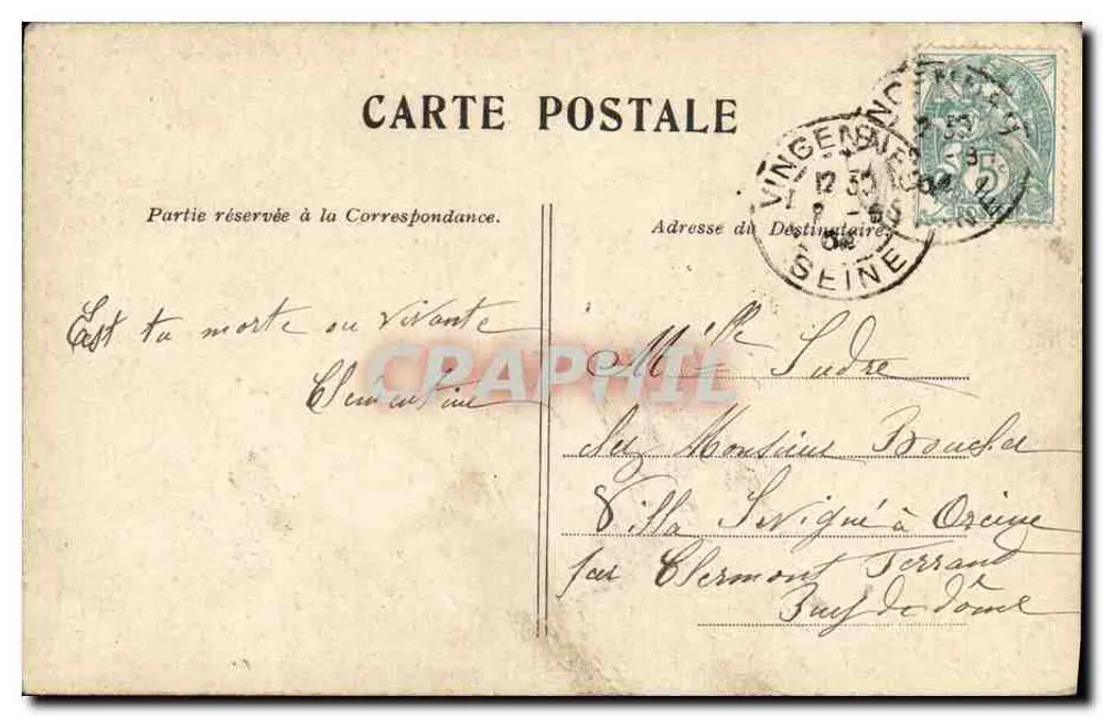 La Marne. — Les Écluses et le Pont de Joinville. — Éditeur : La Marne (impression visible en haut) - Rückseite