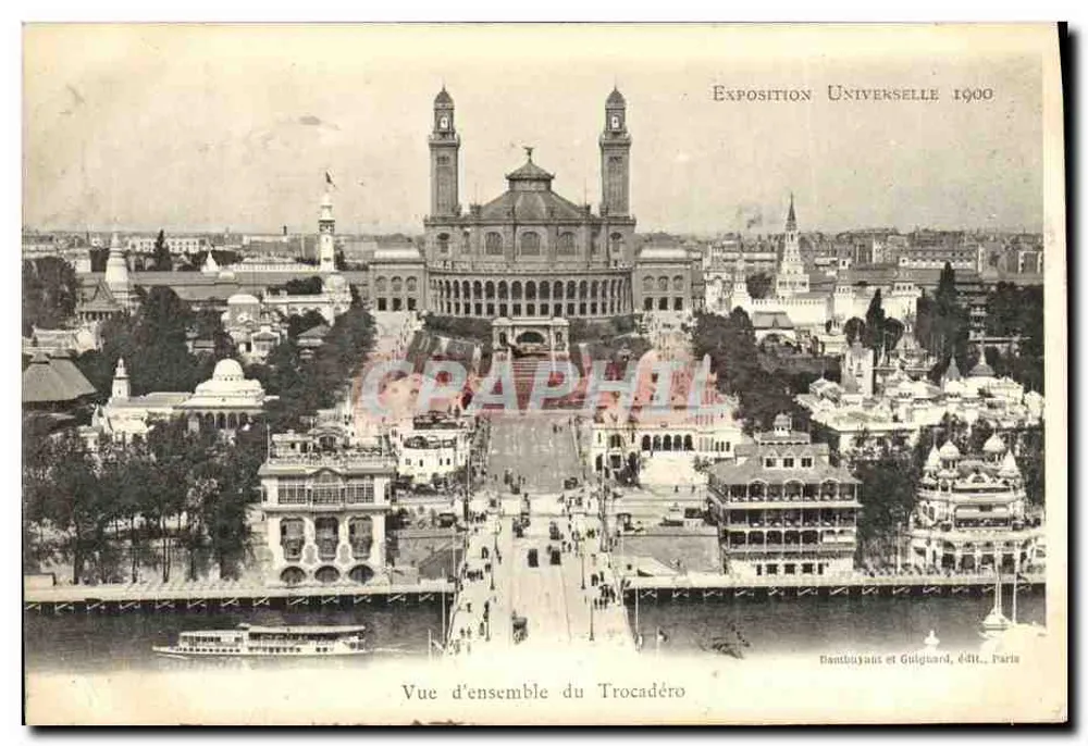 Übersicht des Trocadéro — Weltausstellung 1900 — Dambuyant und Gulgward, Verlag - Vorderseite