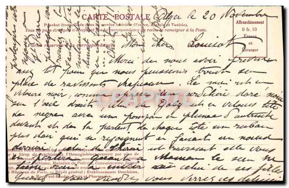 Einlassung von Henri IV in Paris — 22. März 1594 — Verlag Deschiens - Rückseite