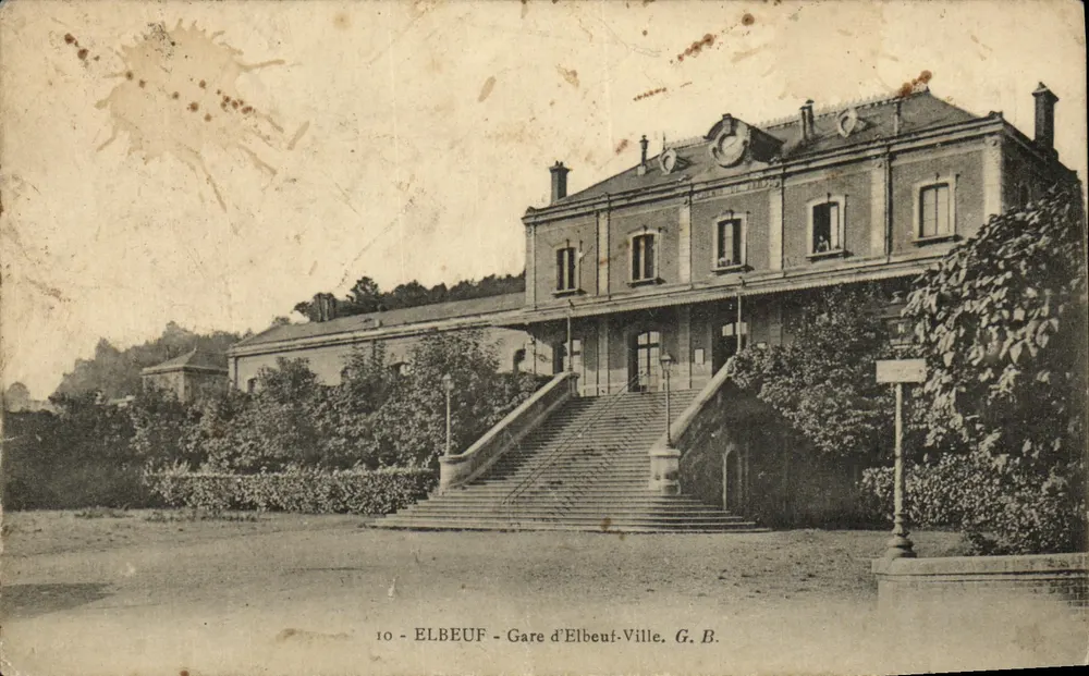 Elbeuf - Bahnhof Elbeuf-Ville — G. B. — n°10 - Vorderseite