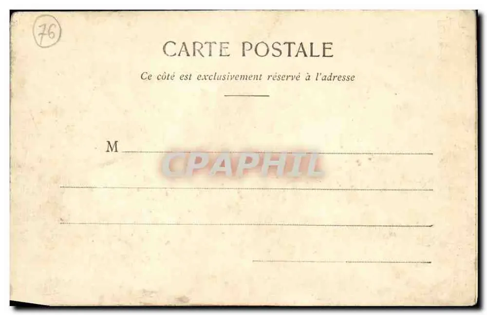 Forges-les-Eaux (S.-I.) — Holzschutzunterstand unter Bäumen am Casino — F. Lariganderie, Foto-Verlag — Phototypie A. Bergeret et Cie, Nancy - Rückseite