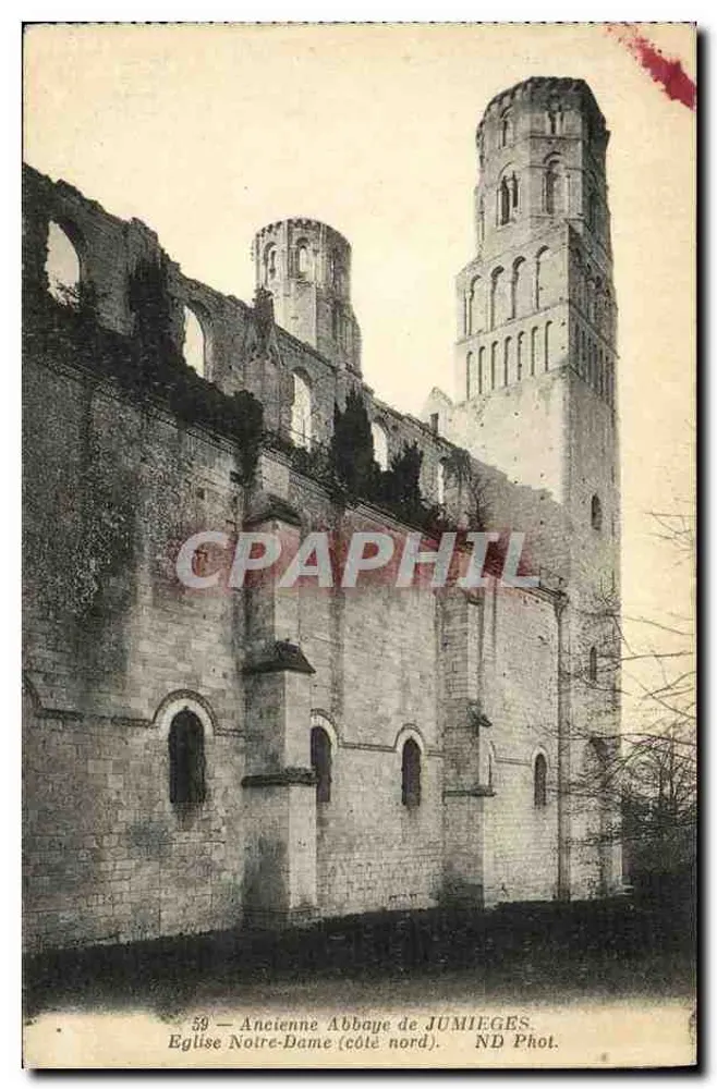 Ancienne Abbaye de Jumièges — Église Notre-Dame (côté nord) — ND Phot. - Recto