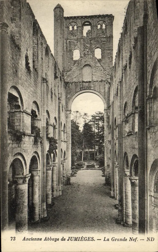 Alte Abtei von Jumièges — Die Große Kirche — ND - Vorderseite