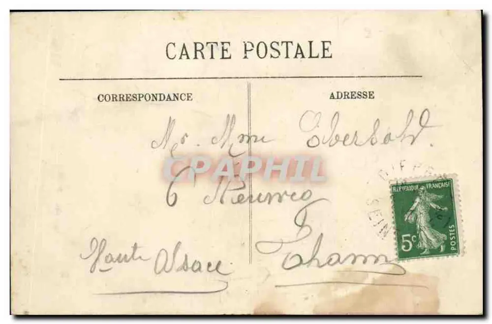 Um Dieppe — Schlucht von Farenceville-sur-Mer — LL. n°208 - Rückseite