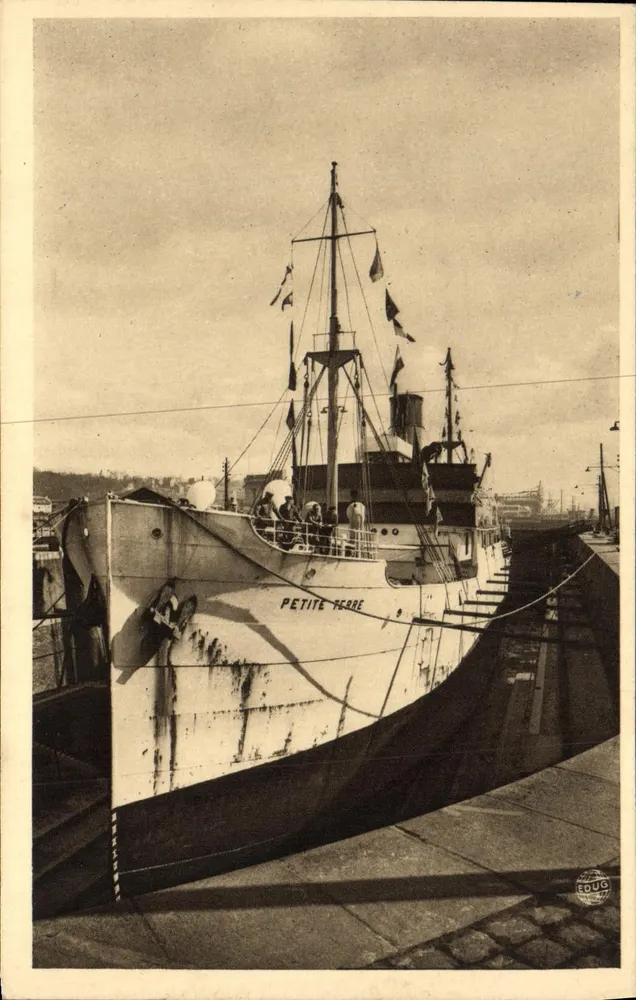 Dieppe — Ein Bananenboot in der Werft — Verleger EDUG - Vorderseite