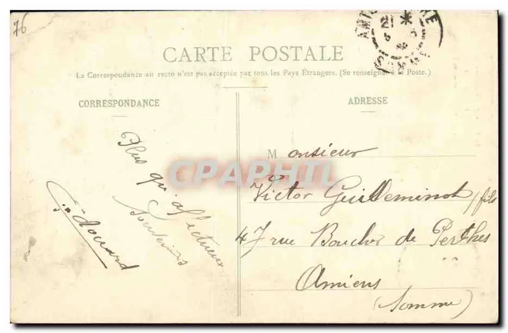 A Igreja - A Abside e a Lagoa - Regiões de ROUEN - C.V. 627 - Verso
