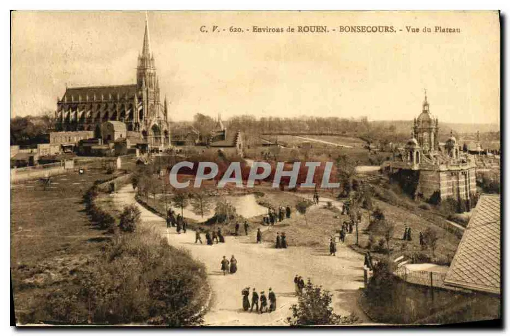 BONSECOURS - Vista do Plateau — C. V. - 620 - Environs de ROUEN - Frente
