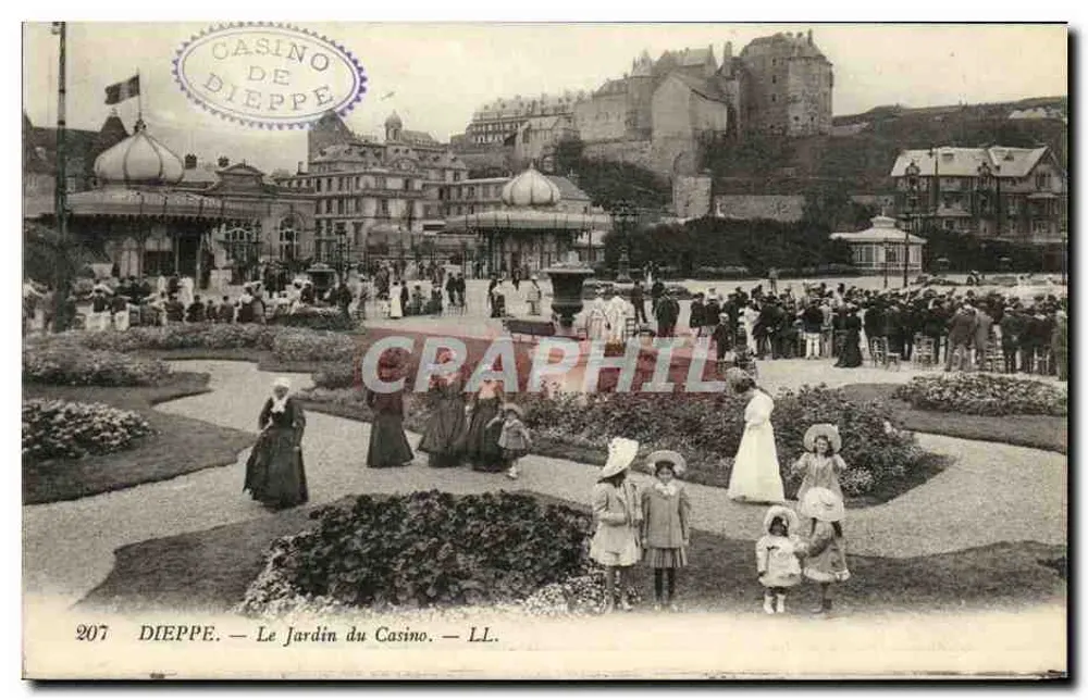 Dieppe — Der Garten des Casinos — LL. — Verlag LL, Nr. 207 - Vorderseite