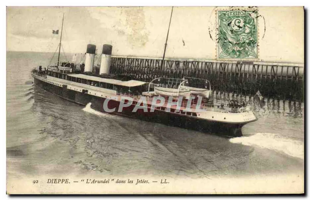 Dieppe — "L'Arundel" nas Docas — L.L. - Frente
