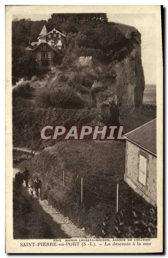 Saint-Pierre-en-Port (S.-I.) — Die Abstieg zum Meer — Maison LeGrand-Rougon, Vermietungsbüro - Vorderseite