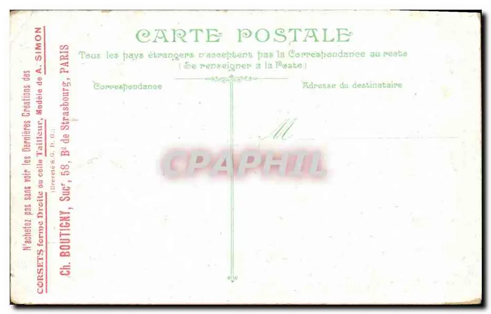 TROUVILLE — Abfahrt des Bootes von Havre — Ch. BOUTIGNY, Paris - Rückseite