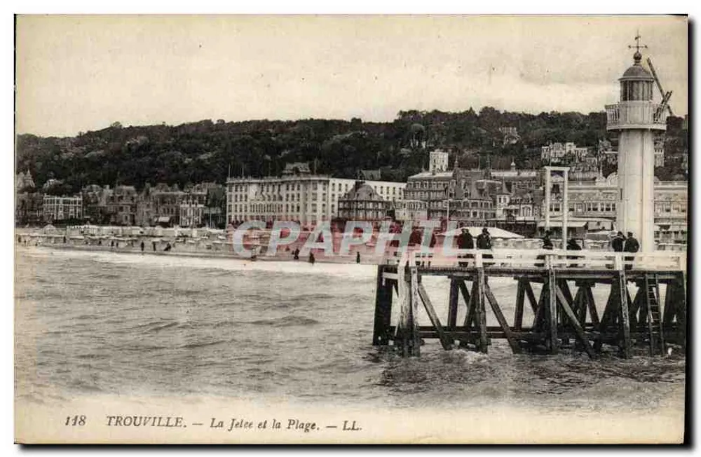 Trouville — La Jetée et la Plage — LL. n°118 - Frente